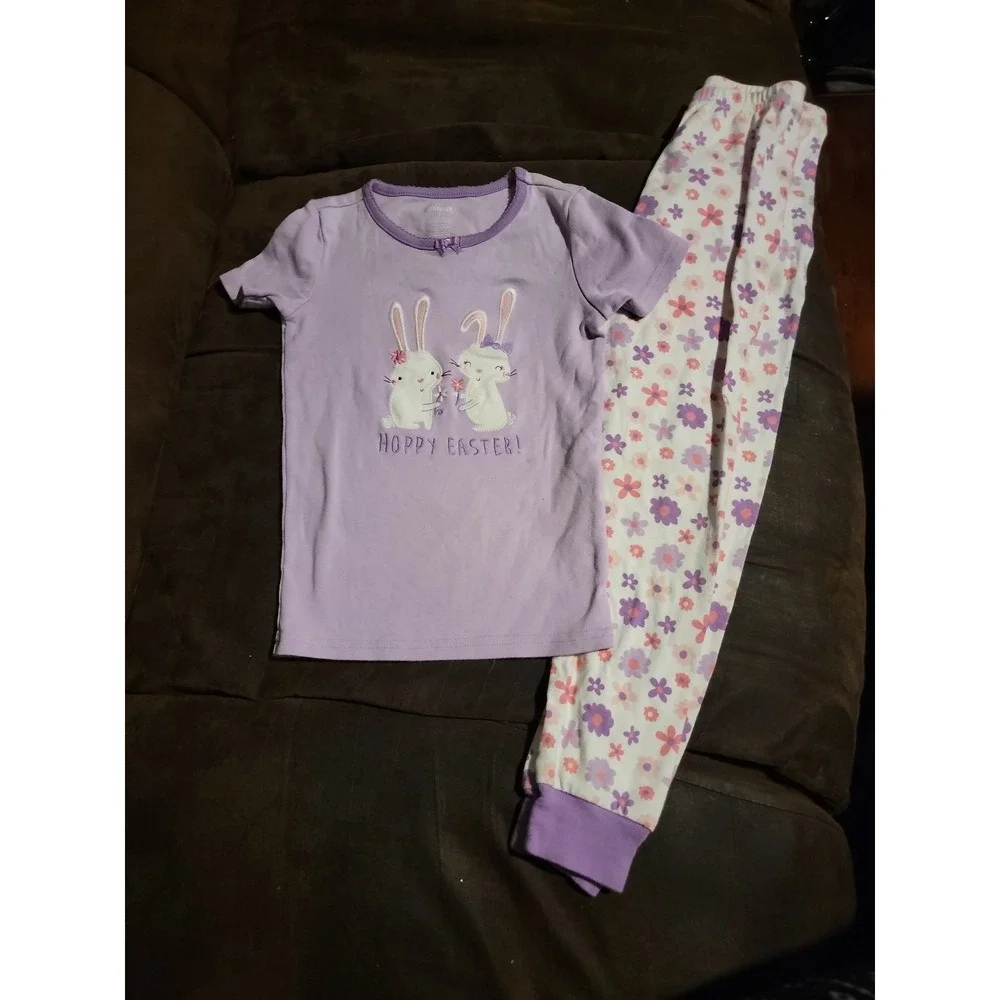 Gymboree easter bunny hoppy easter pajamas‎ gymmies size 7